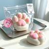 Cute Cat Paw Shape Silicone Fidget Toy Hand Grip Trainer Anxiety Stress Relief Squeeze Toy For Daily Use