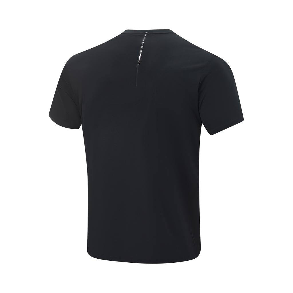 Li-Ning Minimalist Sports Casual Cool Air Feel T-Shirt Men Tops Black ATSV333-1