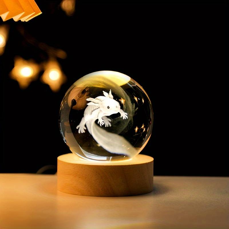 3DSolar Crystal Ball 60mm 3D Solar System Crystal Ball|Laser Engraved Moon Crystal Gift with Galaxy Crystal Sphere for Physics Lovers and Space Models