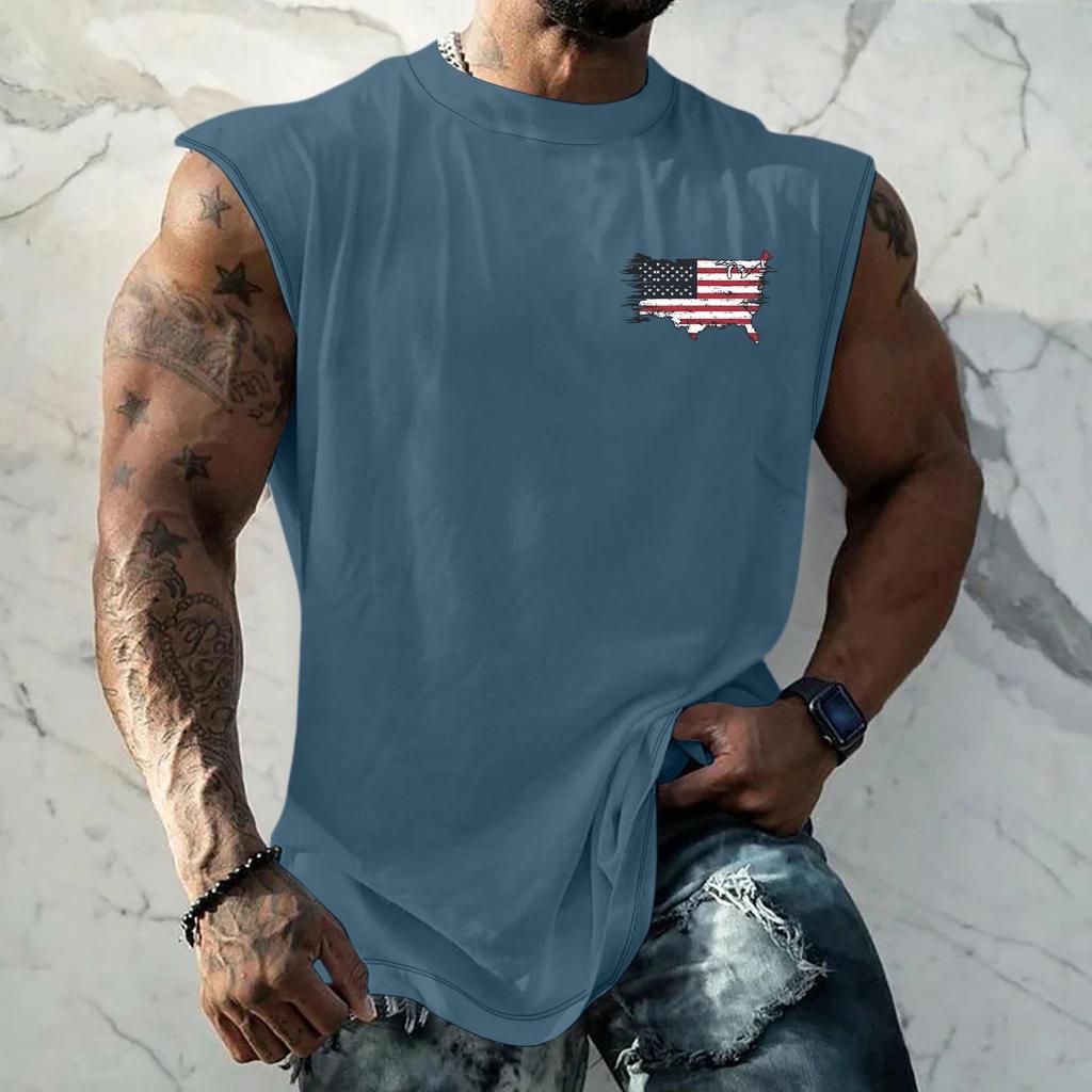 Chaleco y Chaleco Estampados para Adelgazar y Ejercicio de Fitness para Hombres, Forma de I Ancha en los Hombros y Centro de la Espalda para Hombres