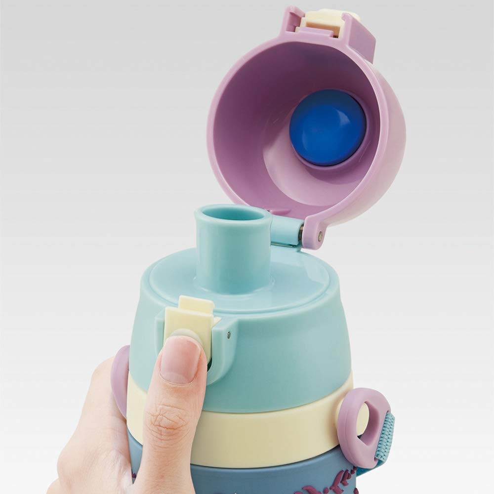 Skater Water 3D Stainless Frozen Disney SDPV5 Kids' Direct-Drink Bottle, Pattern, Steel, 480ml, 2,