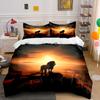 "Majestic Sunrise Lionking" Bedding Sets Duvet Covers Pillowcases(1* Duvet Cover 2* Pillowcases Without Duvet Insert)