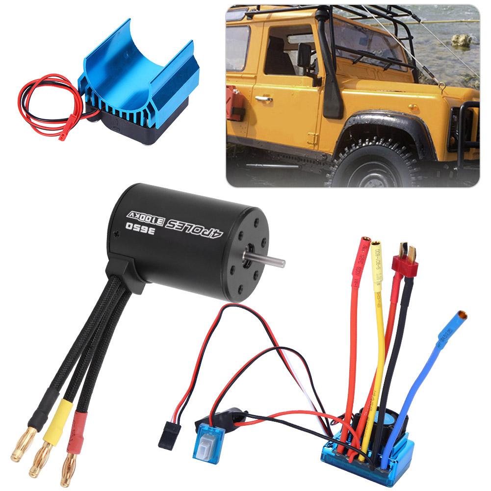 3650 Motor 3100Kv Bürstenloses ESC-Kühlkörper-Set für 110 RC-Auto-Modellzubehör(120A )