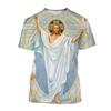 New Summer Jesus Pattern 3D Print T-Shirts Men Women Fashion O-Neck Tshirt Short Sleeve Oversized Harajuku Tee Top Kid Clothing
