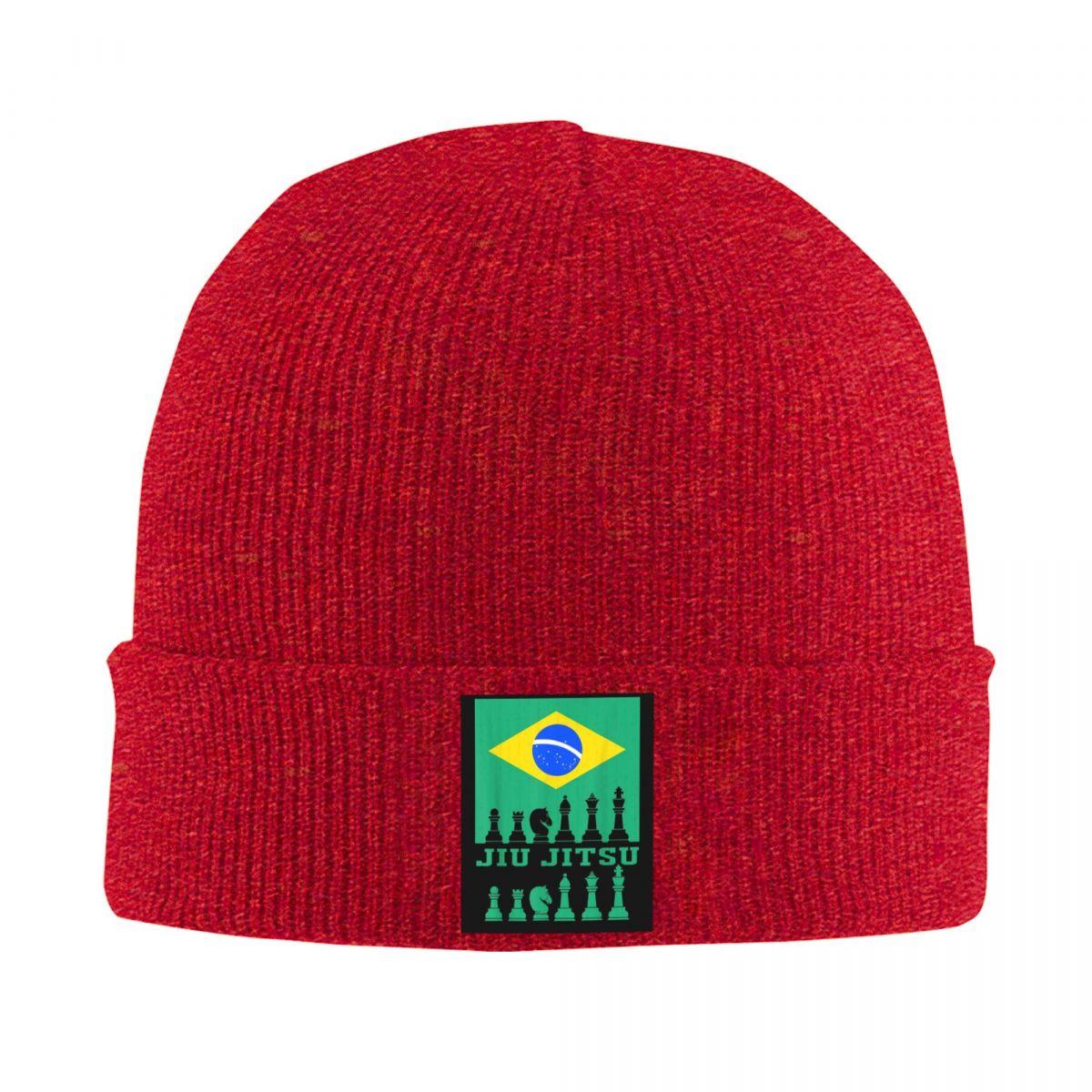

Brazilian Jiu Jitsu Flag Jiu Jitsu Chess Warm Knitted Cap Winter Knit Bonnet Hat Skullies Beanies Hip Hop Caps for Unisex One Size