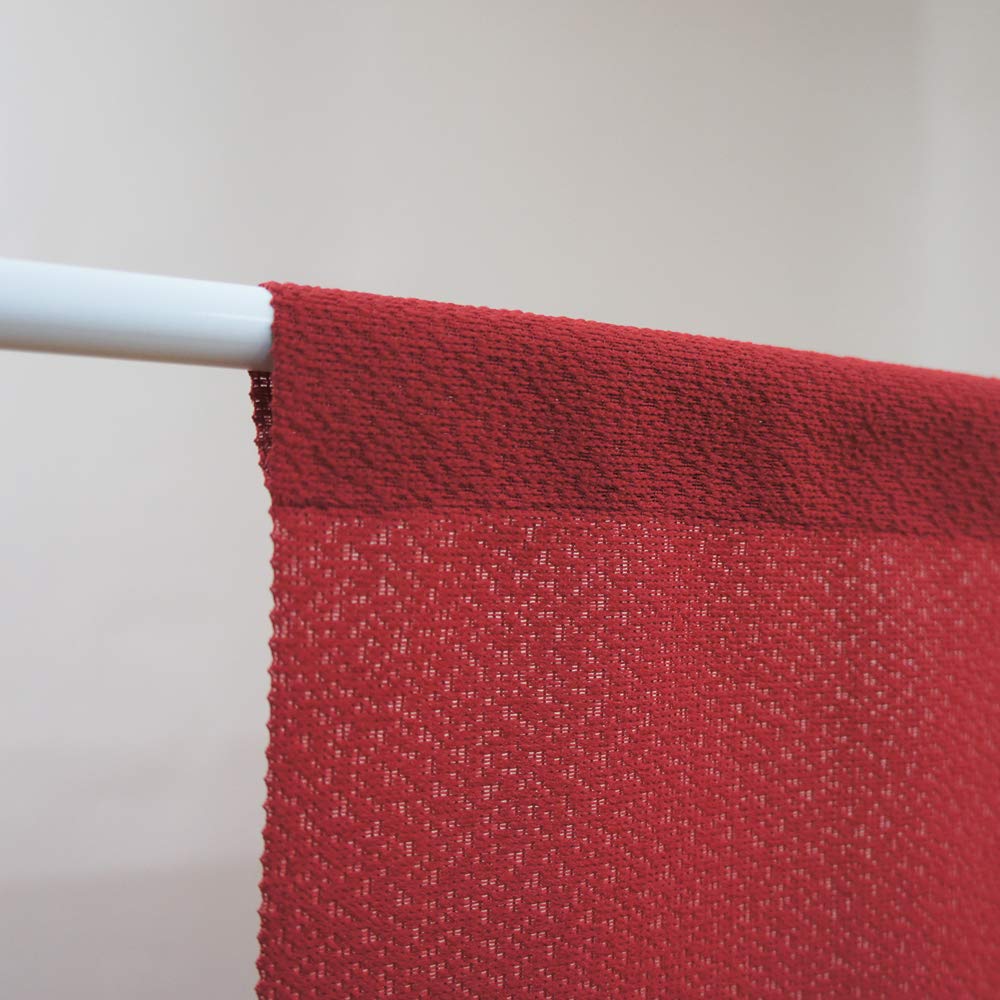 Lace Room for Hot Springs and 85 x 150 cm Flame-retardant Curtain, Divider, Half-length Curtain, Baths, (Dark Red, 11692A)