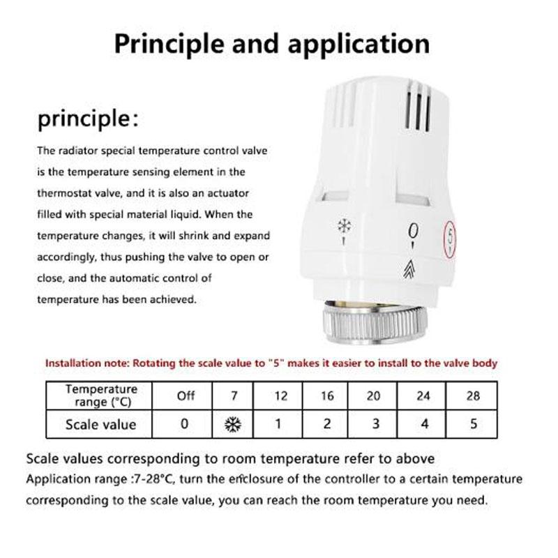 Thermostatic Radiator Valve Pneumatic Temperature Control Valves Remote Controller Radiator Head For Heating System Valve-Tool
