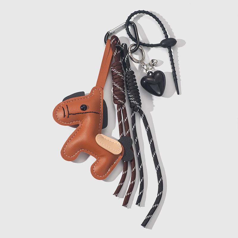 Yogodlns Faux Leather Cute Small Horse Mini Backpack Hanging Handbag Pendant Bag Pendant Bags Accessories