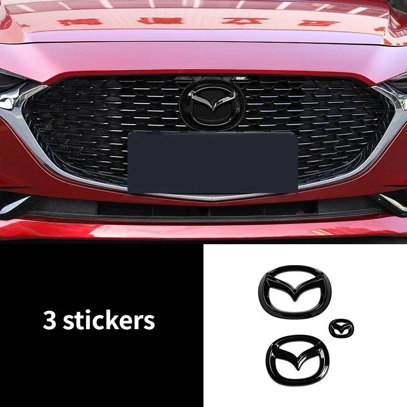 Car Sticker ABS Front Grille Rear Tailgate Covering Emblem for Mazda 3 Axela 2020 Steering Wheel Badge Decoration Modfication