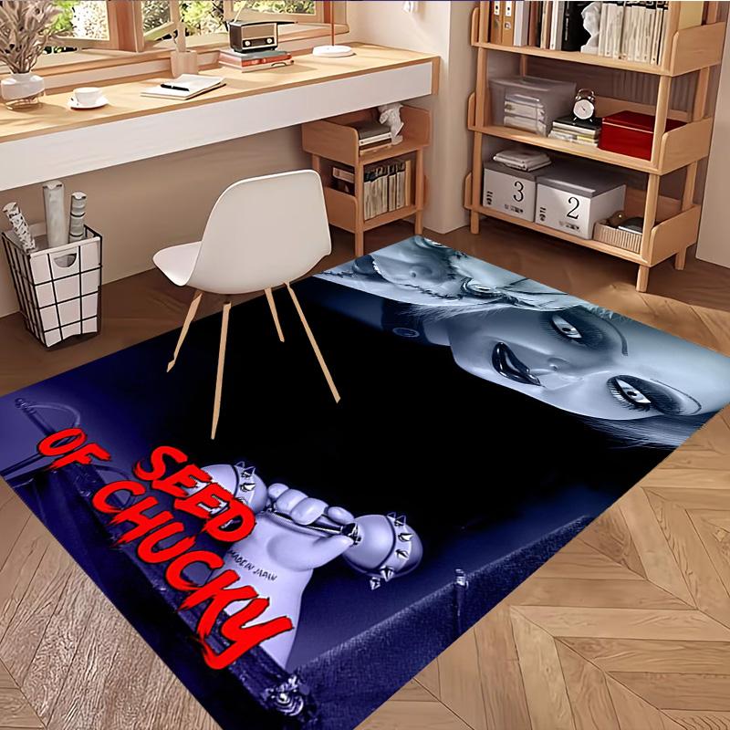 Bride of Chucky Print Rug, Washable Floor Carpet, For Entryway Dorm Laundry Room Office Study, Home Decor Birthday Christmas Gift