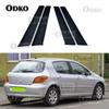 4 st Blanksvarta Pelarstolpar Dörrsidofönsterkåpa BC-stolpe Klistermärke För Peugeot 307 2001 2002 2003 2004 2005 2006 2007 2008