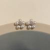 Flower Imitation Pearl Earrings Light Luxury High-End Design Earrings Sweet Elegant Delicate Earrings Women's New Party Jewelry