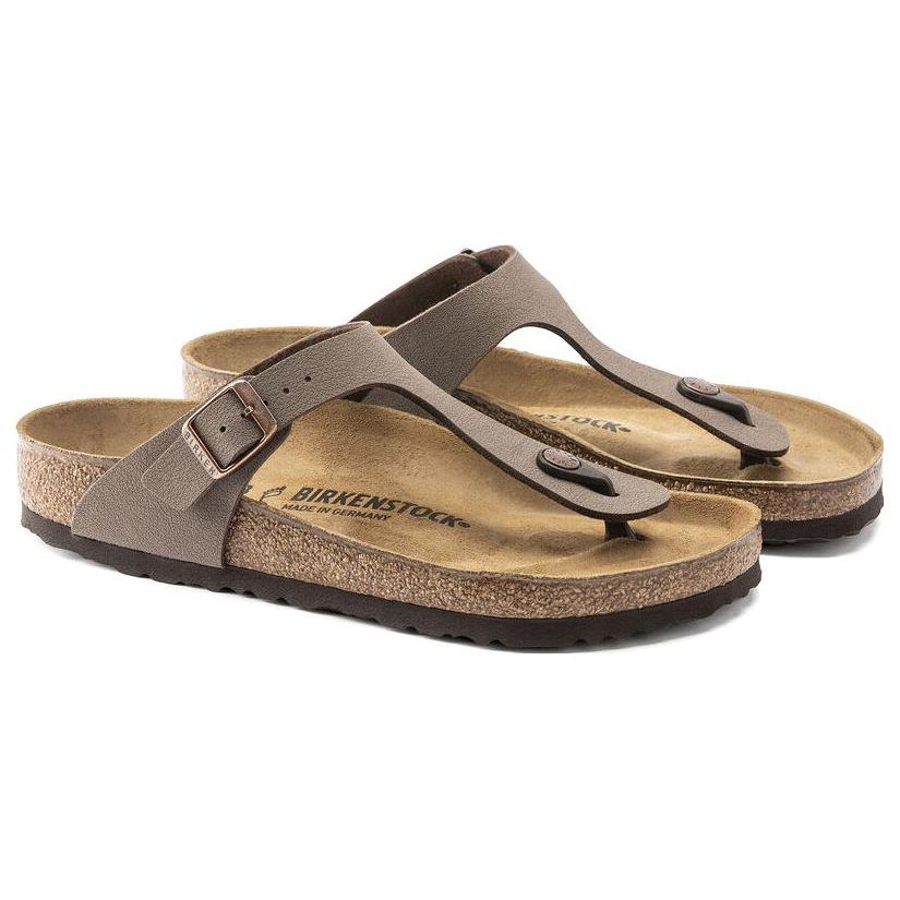 Birkenstock Gizeh Birkibuc Mocha Unisex Sandals Brown 0043751