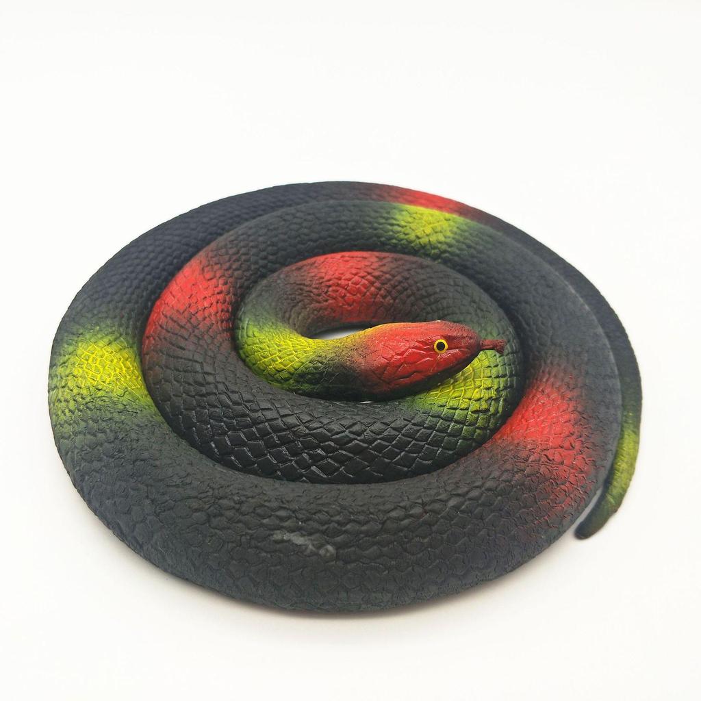 Children's Soft Rubber Toy - Large Green Fake Snake Prank Model