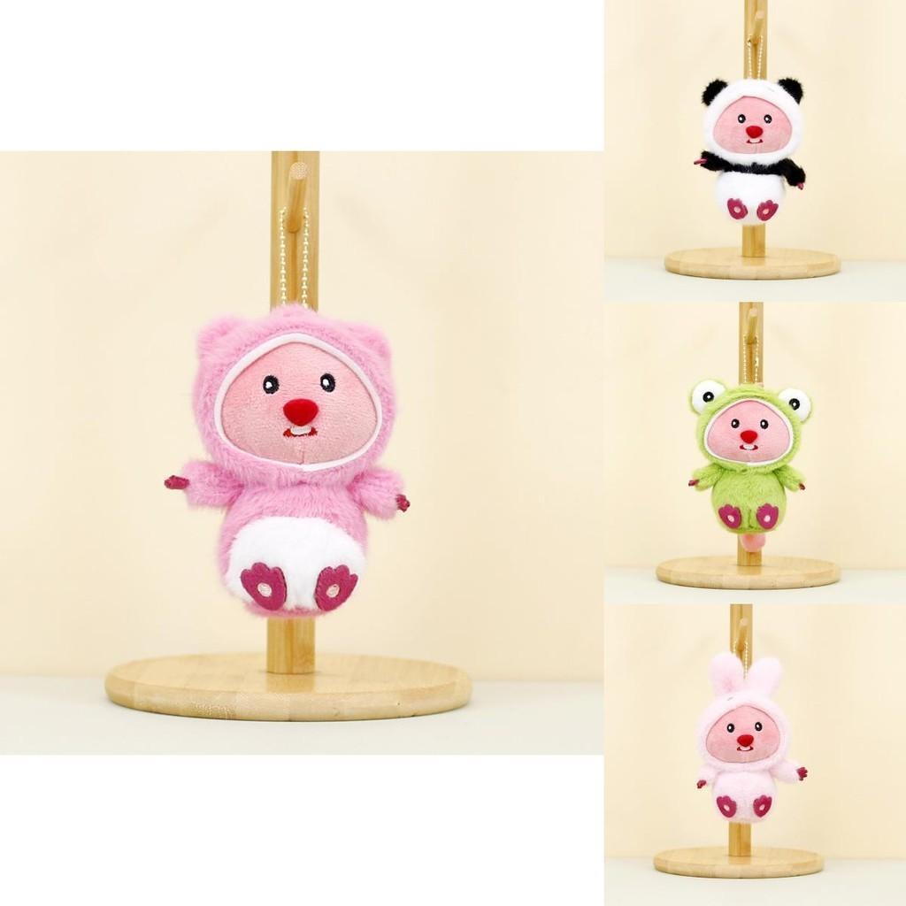 Soft Plush Keychain Animal Doll For Girls Bags Cute Rabbit Frog Bear Adornments