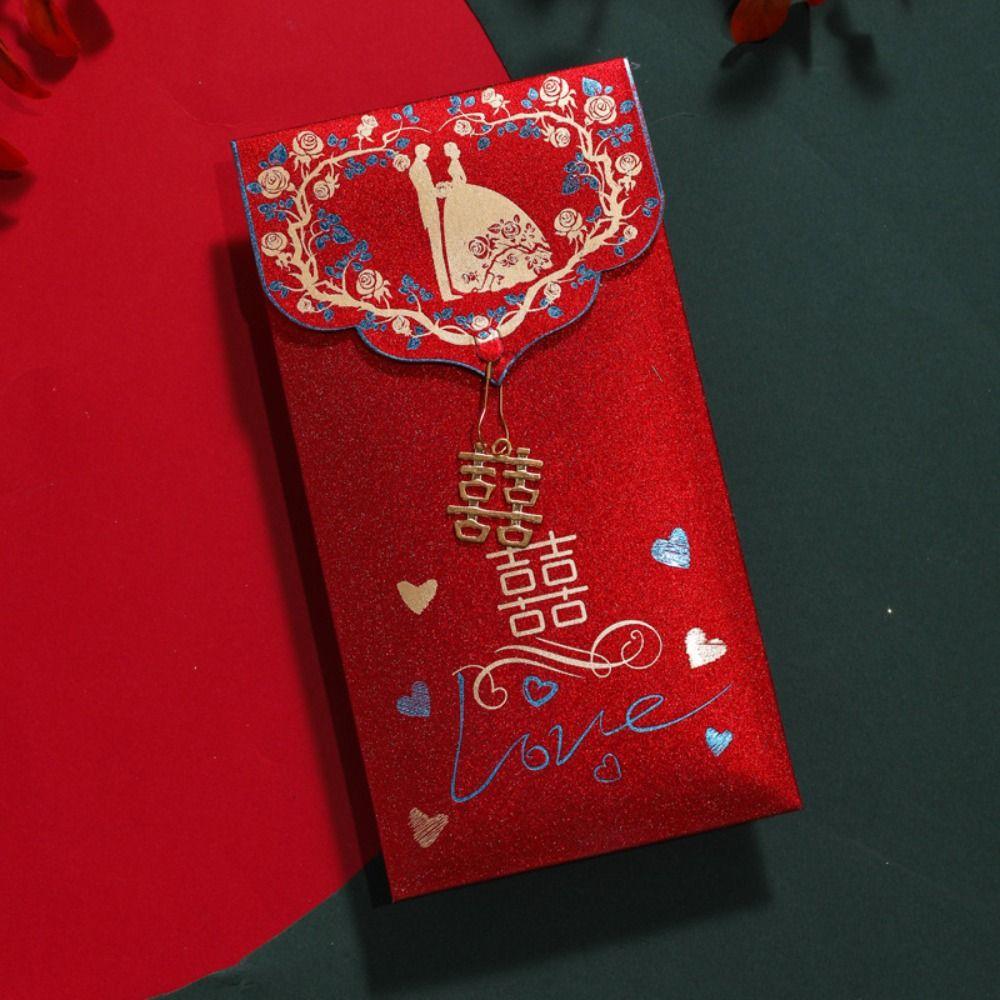 New Year's Blessing Bag Red Envelope New Year Packet Money Bags 2/10pcs HongBao  Celebration Party