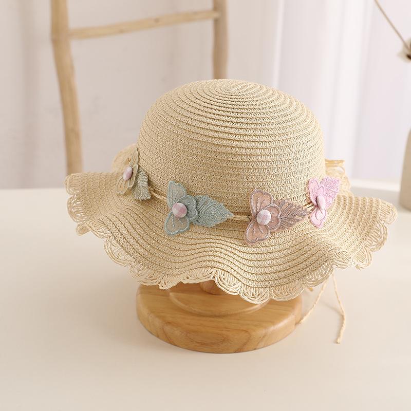 Nuovo Cappello di Paglia per Bambini Cappello da Spiaggia da Donna Borsa Intrecciata in Paglia Set Due Pezzi