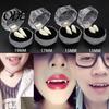 2 pezzi 13/15/17/19mm Halloween finti denti da vampiro zanne protesi Prop decorazioni per feste