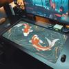 Koi Yinyang Black and White Mouse Pad Large Mausepad XL Deskmat Gray Keyboard Mouse Mat 1000x500 Carpet Extended Pads for Office