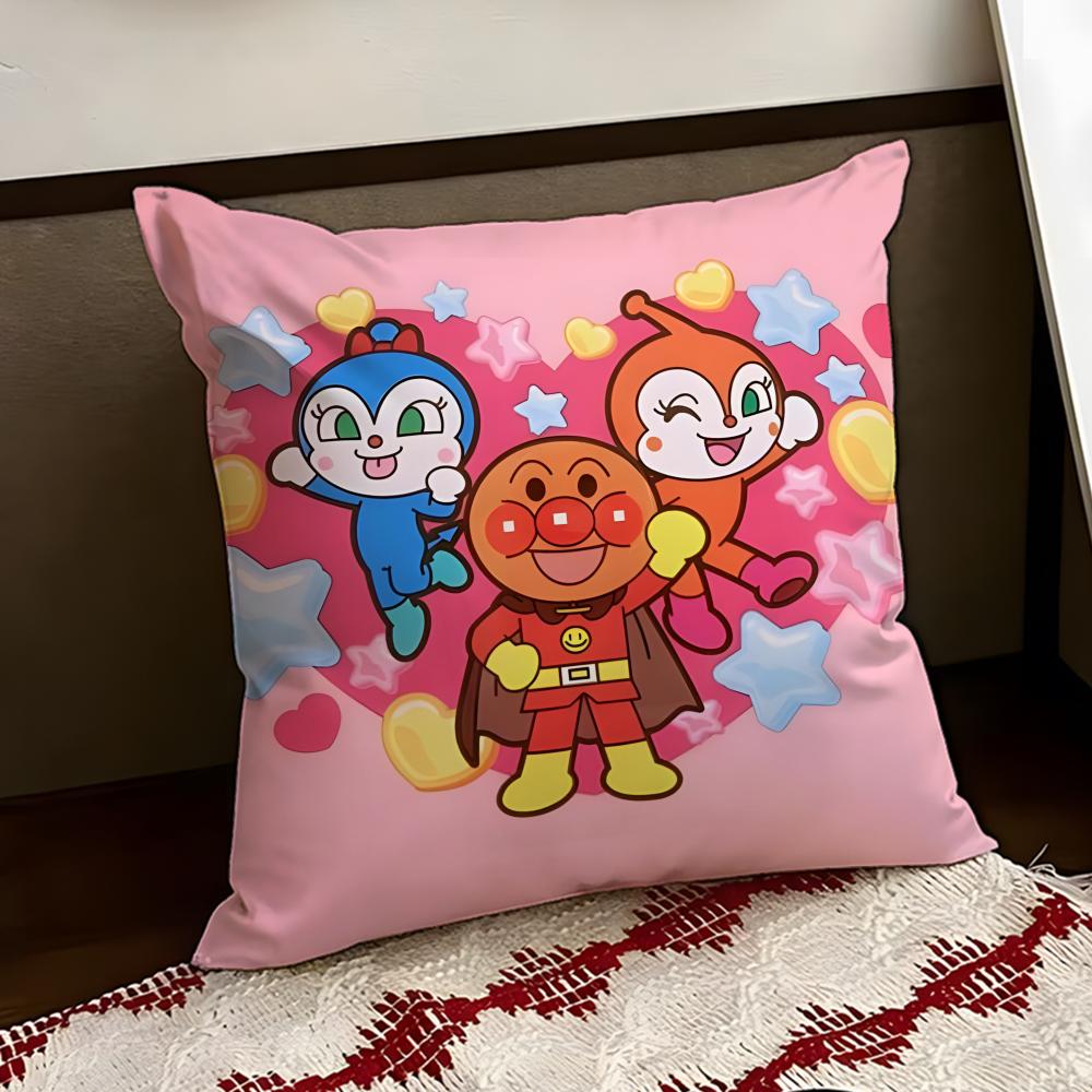Cute AAnpanman anime Cushion Cover Reversible Soft Durable Pillow Cover Home  Car MultiScene Use for Daily Comfort