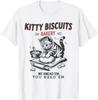Kitty Biscuits Bakery Graphic Tee Kitten Kneading Dough Cotton T-Shirt Funny Pet Lover Gift