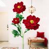 Large Velvet Artificial Magnolia Flower Christmas Faux Red Poinsettia Flower for Wedding Party Christmas Home Decor