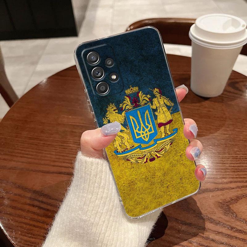 Ukraine Girl Flag Clear Soft Phone Case For Samsung Galaxy A56 A57 A37 A55 A54 A36 A35 A26 A25 A16 A17 A07 A52 A34 A73 A53 Cover