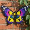 Rustproof Metal Wall Art Butterfly Decor for Garden Yard Patio, Large Iron Patio Decorations Hanging Sculpture, Outdoor Fence Farmhouse Decorative