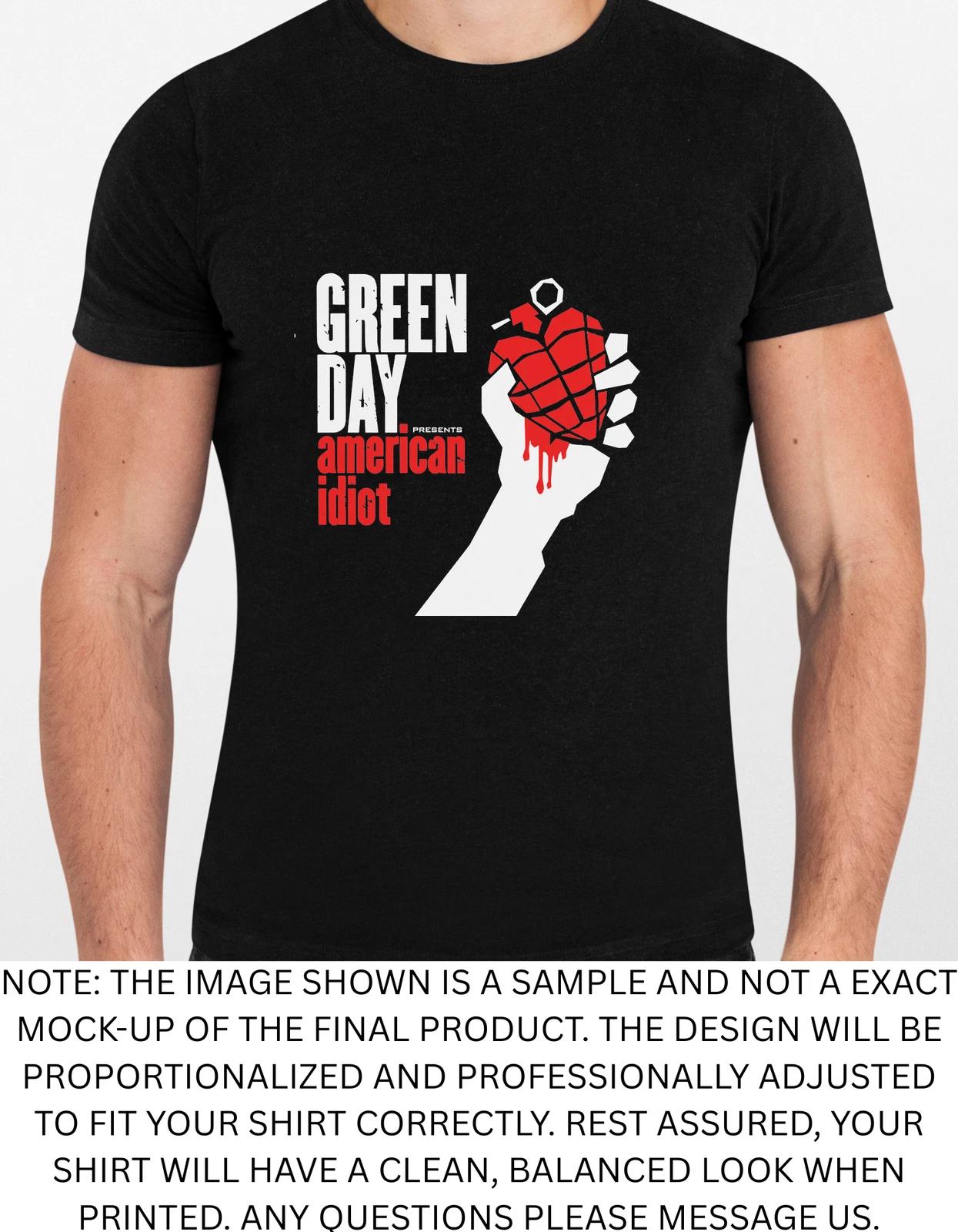 Men s and Women s T-shirts Green Day  Graphic M