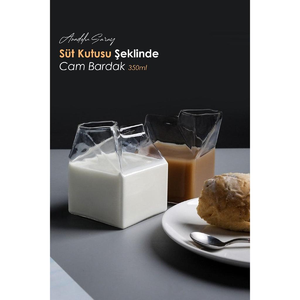 Heat Resistant Borosilicate Milk Box Cup Coffee And Presentation Cup | Borosilicate Glass 350ml