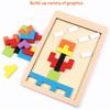 1 Set Wooden  Jigsaw Puzzle Baby Early Education Fun Game Children Thinking Logic Square Toy Puzzle Macaron Color
