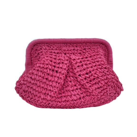 Umsif Women Stro Wolken Clutch Draagbare Schouder Crossbody - Casual Outdoor Strand Vakantie Ketting Riem Dames Crossbody Tas rozerode kleur