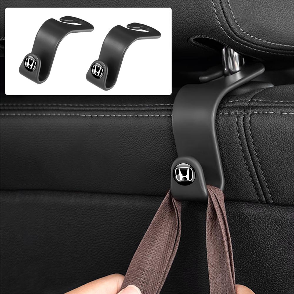2/4pcs Car Seat Back Hooks Hanger Storage Organizer Accessories For Honda Fit Jazz City Odyssey Jade Mugen Accord Insight CivicOW3
