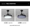 Nordic Ceiling Fan Light with Invisible Blades - Large Airflow for Living, Dining, and Bedroom - Integrated Inverter Electric Fan Chandelier.