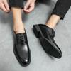 Fashion High Quality Brand Men's Genuine Leather Shoes Soft Soled Anti Slip Flat Shoes Commuting Work Shoes Men's Business Casual Shoes