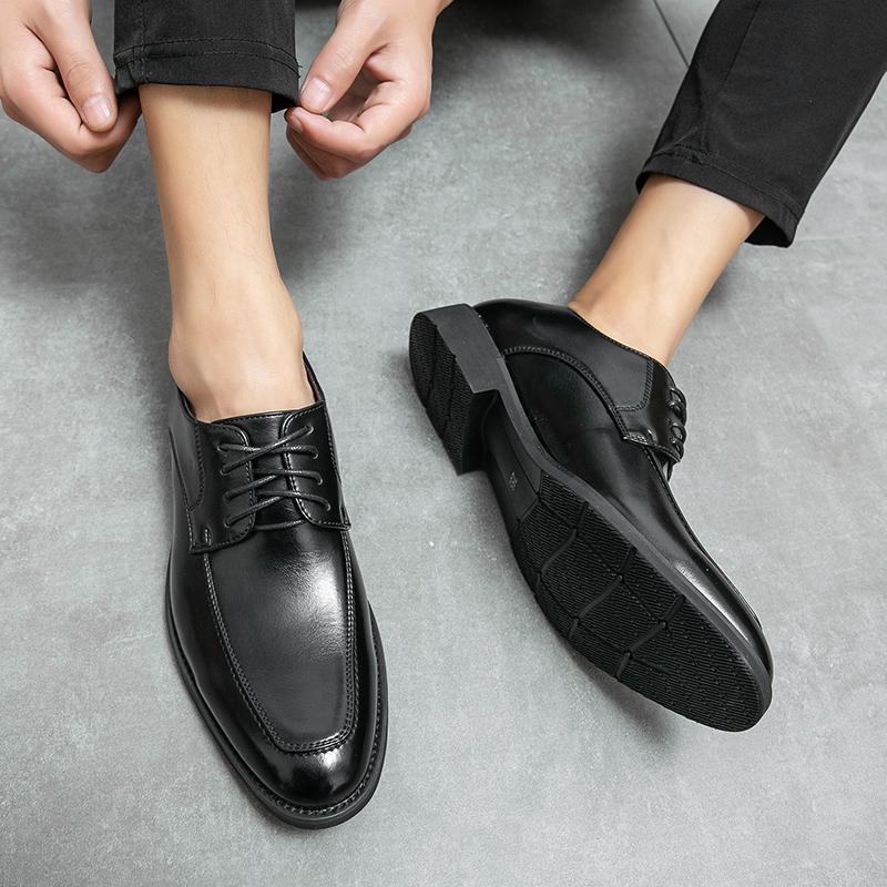 Fashion High Quality Brand Men's Genuine Leather Shoes Soft Soled Anti Slip Flat Shoes Commuting Work Shoes Men's Business Casual Shoes