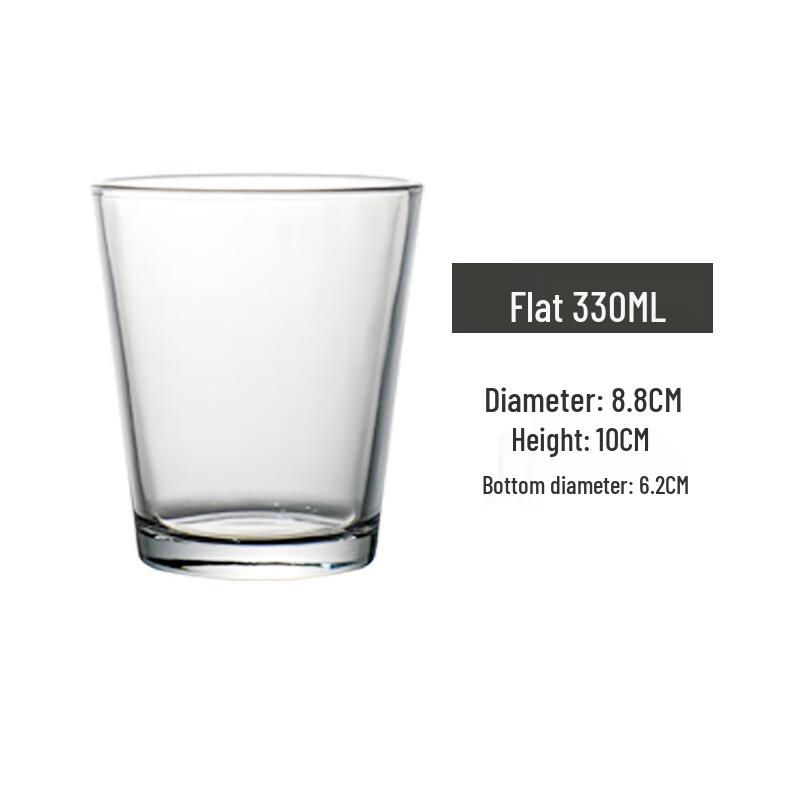 WQ Household and Commercial Glass Cups 330ml (6 Pack)