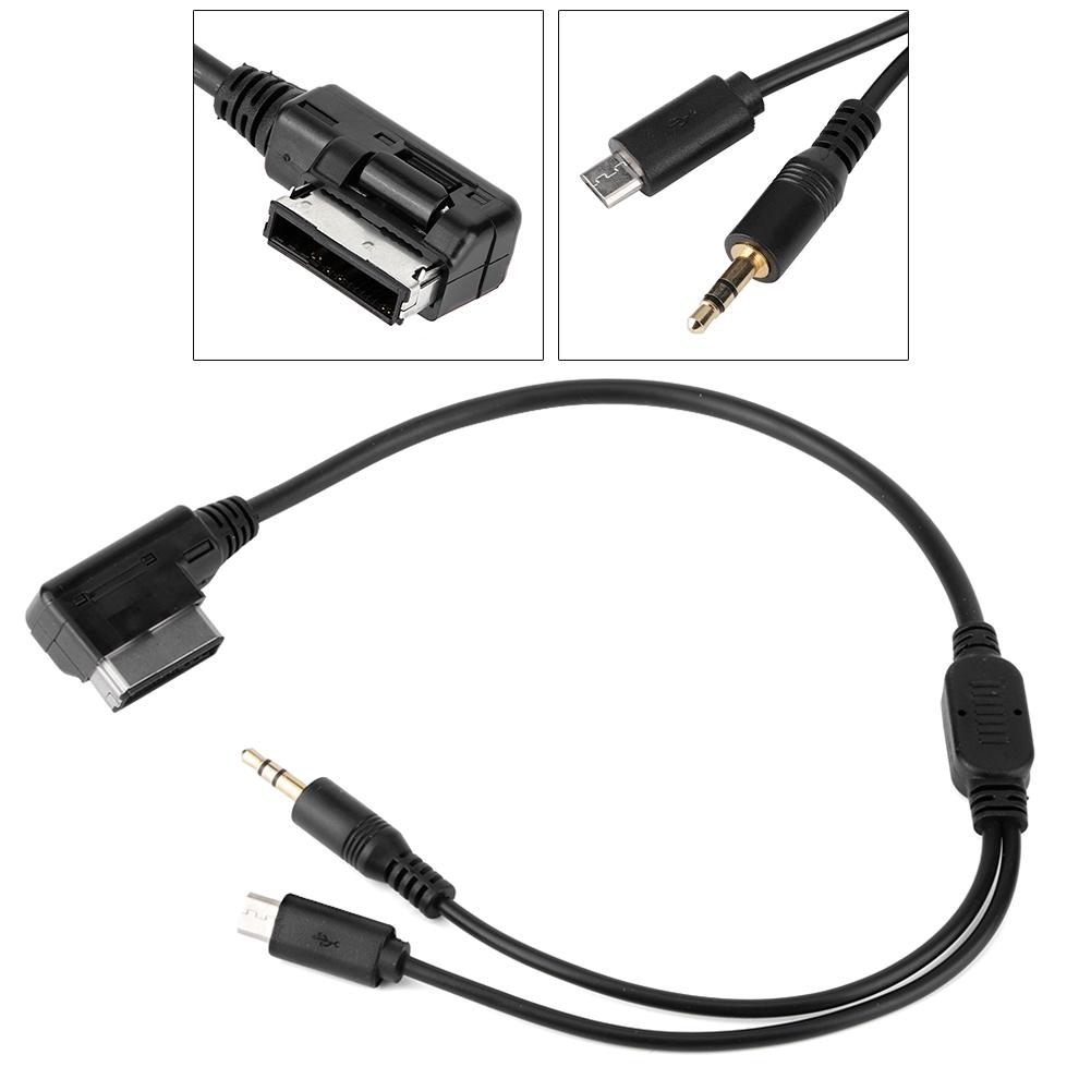 3.5mm Connector Cable AUX Charging Cable 12cm 4.7in Fits for Benz S  SL CLS Class AMI MMI Interface