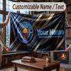 Custom Name Flannel Throw Blanket Manchester City Pattern Warm Home Decoration