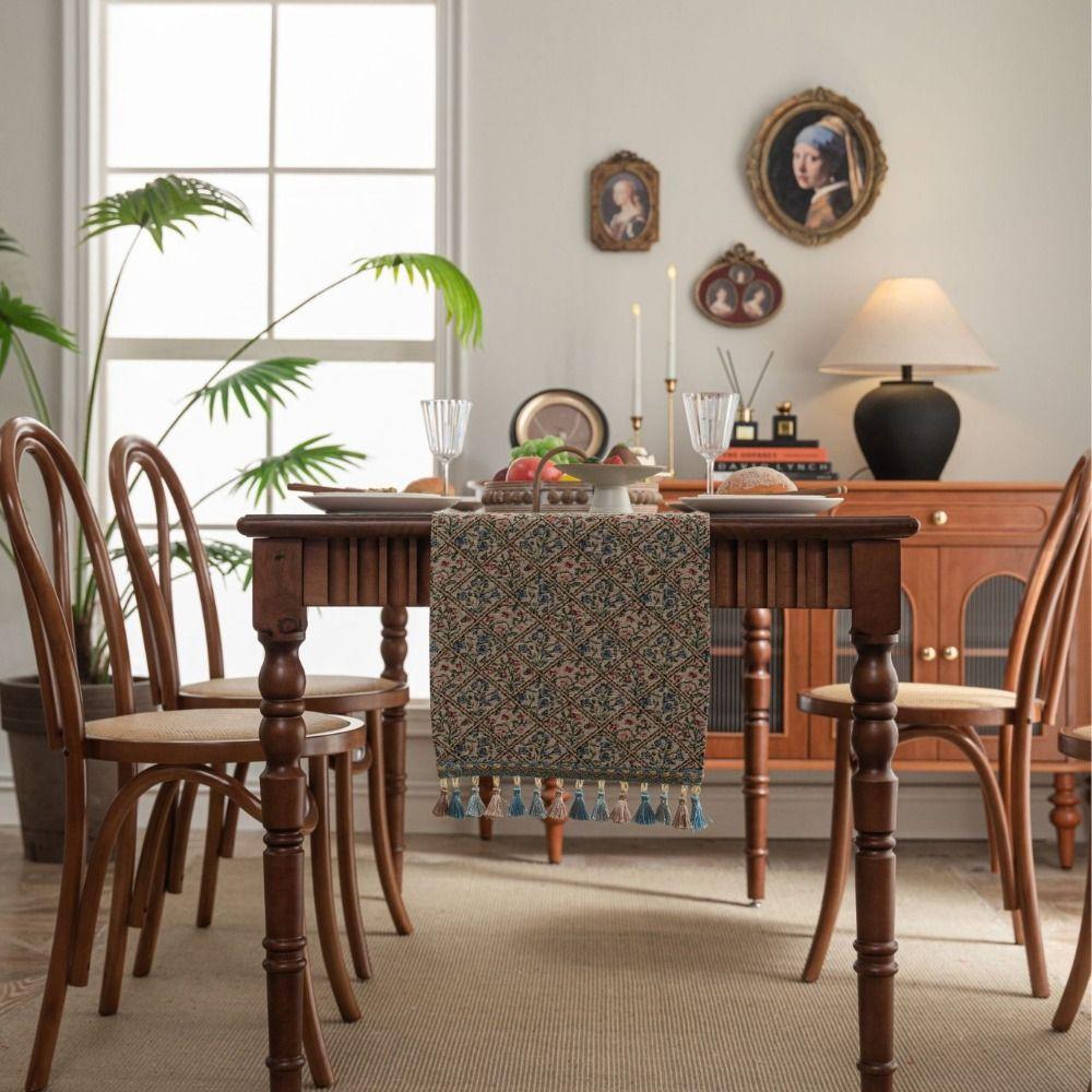 Cotton Table Cover with Tassel Tablecloth INS Table Runner  Table Decor