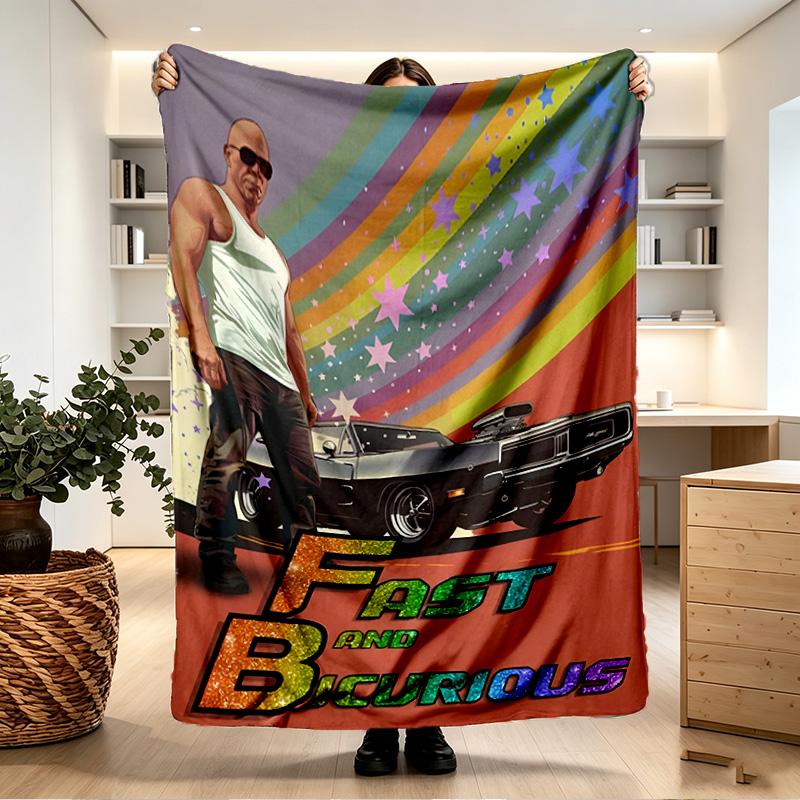 Fast & Furious Print Blanket - Soft & Comfortable, for Bedroom, Travel, Sofa, Home Decoration - Birthday Christmas Gift for Friend