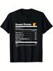 Unisex T-shirt Funny Thanksgiving Sweet Potato Nutrition Facts T-Shirt for - Humorous Turkey Day Weight Joke Men'S