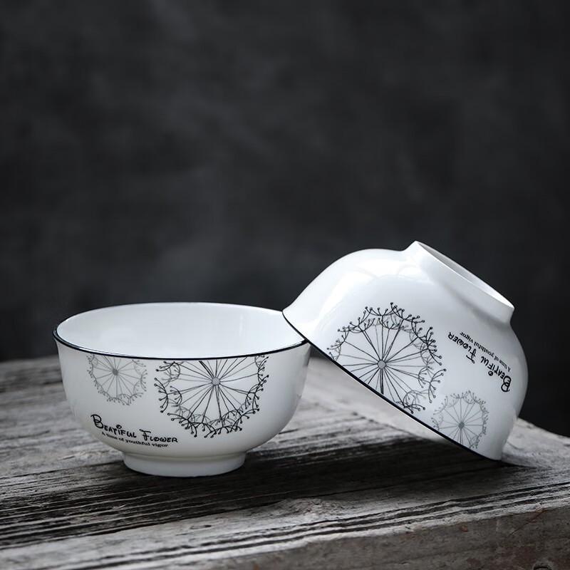 Sushiceramics Löwenzahn 5-Zoll Keramik Reisschüssel Set