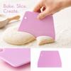 Plastic Dough Scraper Cutter, Trapezoid Baking Tool for Kneading and Cutting Dough
