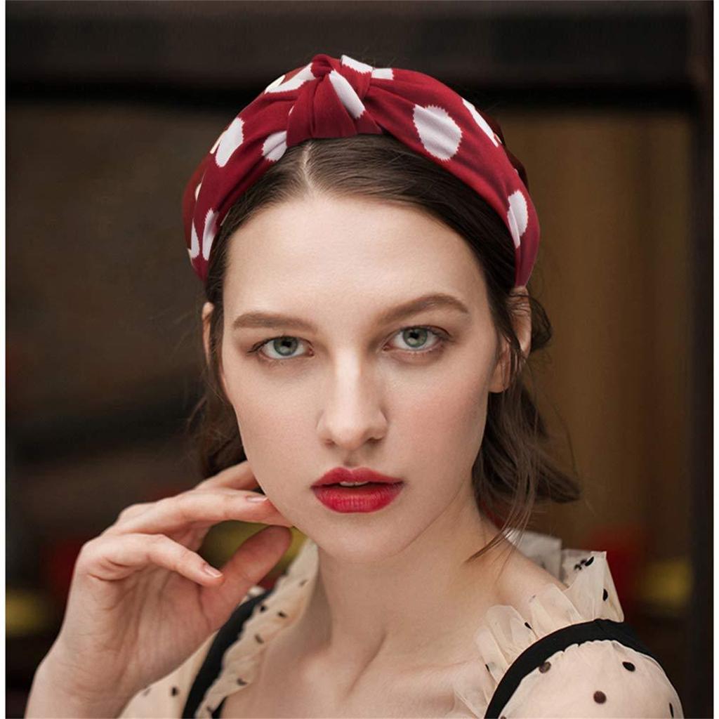 Wire Knotted Headband Knot Turban Headband Bowknot Bows Wide Headwrap Elastic Hair Accessories For Women