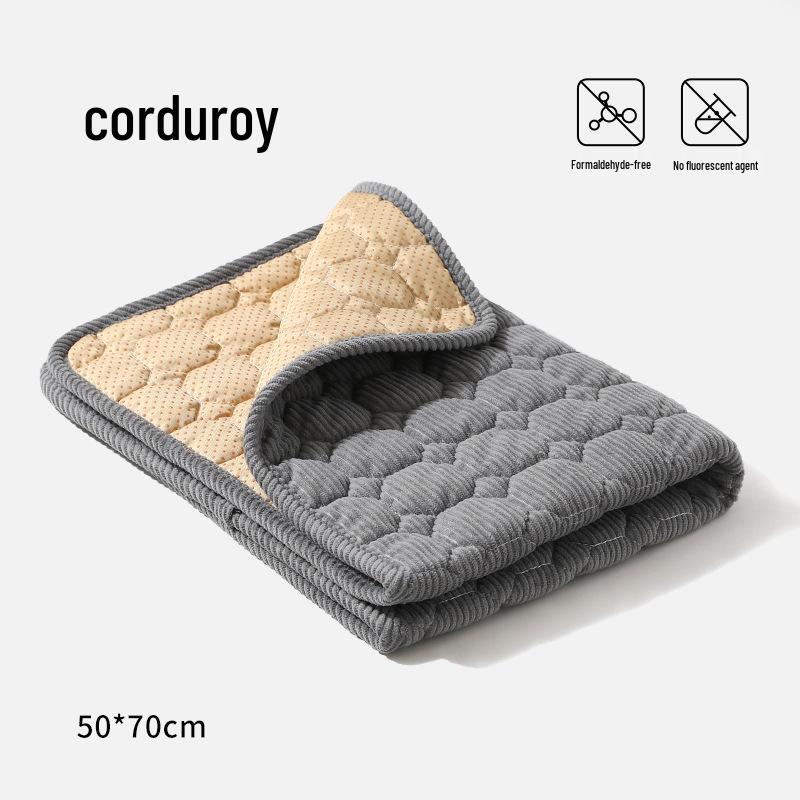 

Durable Corduroy Pet Bed - Thickened Large Dog & Cat Nest for All Seasons 30x30 cm темно-серого