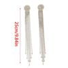 Lightweight Alloy Rhinestones Long Drop Earrings Featuring Flowing Tassels Design Comfortable for Extended Daily Use