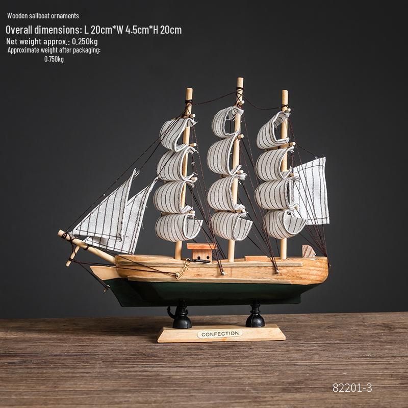 Smooth Sailing Boat Model: Desktop & Bookshelf Ornament for Home Decor