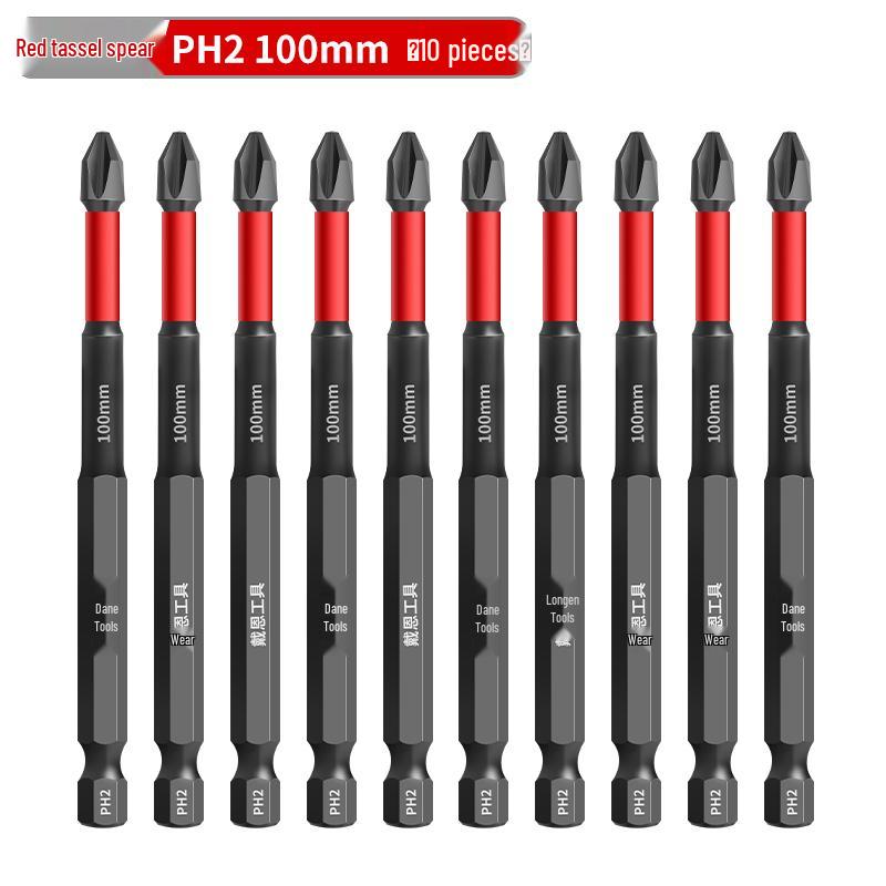 PH0 Tungsten Steel Phillips Bit: Magnetic, Impact Resistant, Non-Slip Screwdriver, Hex Shank for Electric Drill
