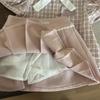 2025 Girls' Korean Academy Style Plaid Shirt & Pink Pleated Skort Set